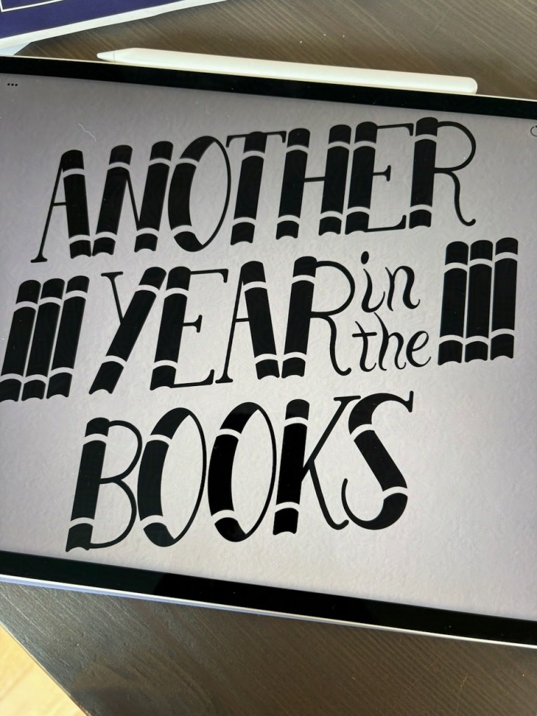 the finished sketch filled in on my iPad and ready to be loaded into affinity so I can prepare the svg file for printing